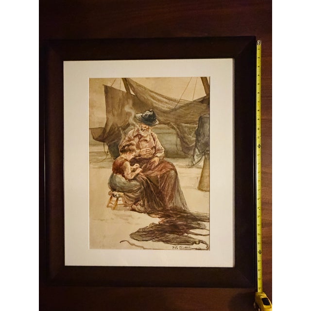 Late 19th Century Walter Satterlee Original Watercolor – Professionally Restored and Newly Framed For Sale - Image 4 of 9
