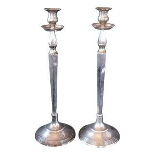 Vintage Silver Candlesticks, Set of 2 For Sale