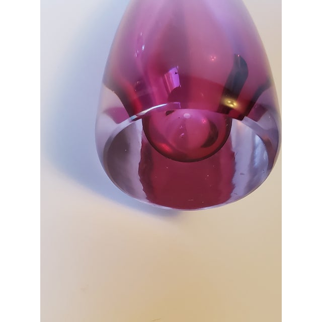 Archimede Seguso Murano Glass Neodymium Ruby Sommerso Perfume Bottle For Sale - Image 11 of 12