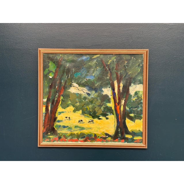 Maurice Moberg, Gläntan, Båstad, 1950s, Oil Painting on Canvas, Framed For Sale - Image 13 of 18