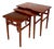 Danish Teak Nesting Tables by Kurt Østervig for Jason Møbler, 1960s, Set of 3 For Sale