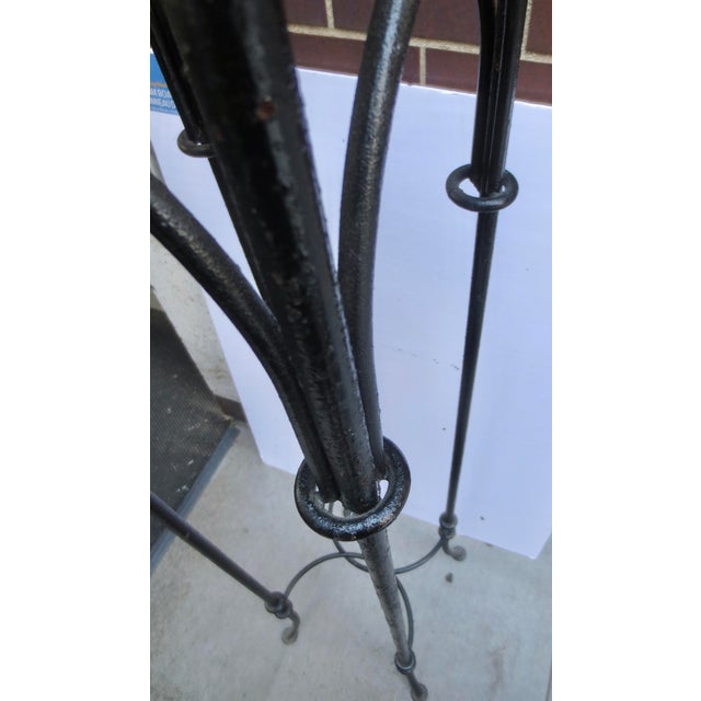 1910s Arts and Crafts Iron Pedestal/Plant Stand For Sale - Image 5 of 8