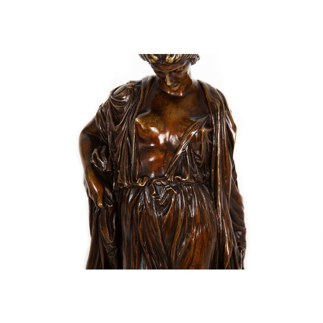 French Antique Bronze Sculpture of “Sapho” by Jean-Baptiste Clesinger Ca. 1875 For Sale - Image 10 of 18