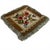 French Vintage Savonnerie-Style Rug Cushion Cover, Floral, Brown Velvet & Fringe, 18"x18" For Sale - Image 3 of 5