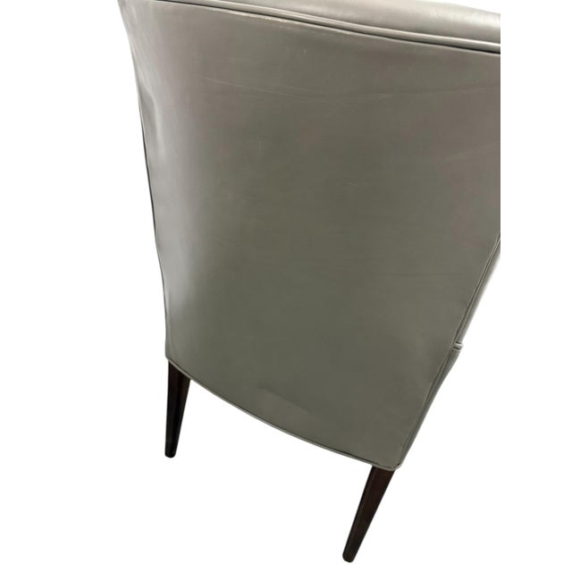 Arhaus Rhen Leather Side Arm Chair - Showroom Sample For Sale In Indianapolis - Image 6 of 11