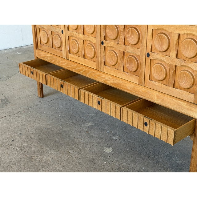 1960s Oak Brutalist Sideboard by Henning Kjærnulf for Nyrup Møbelfabrik, 1960s For Sale - Image 5 of 18