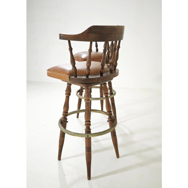 Vintage Italian Pizzetti Roma Wooden Stools, 1970s, Set of 2 For Sale - Image 14 of 17