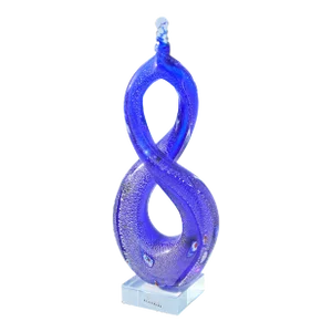 Vintage Blue Formia Murano Italian Abstract Art Glass Sculpture