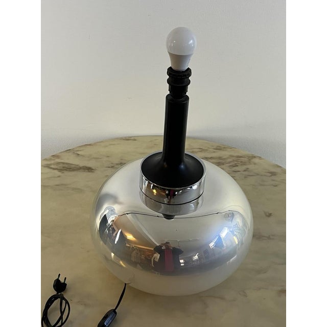 Italian Table Lamp in Opalescent Glass, 1970 For Sale - Image 6 of 16