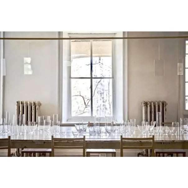 Glass Crystal Pilsner Glasses by Deborah Ehrlich, Hand Blown in Sweden - Set of 6 For Sale - Image 7 of 7