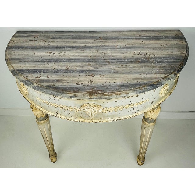 1900s Italian Demilune Table For Sale - Image 9 of 9