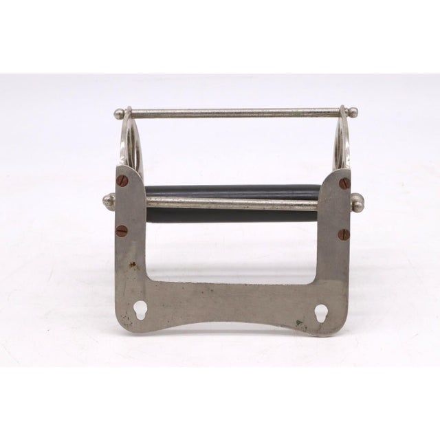 Antique J. L. Mott Antique Nickel Plated Toilet Paper Holder-Unsigned For Sale - Image 9 of 11