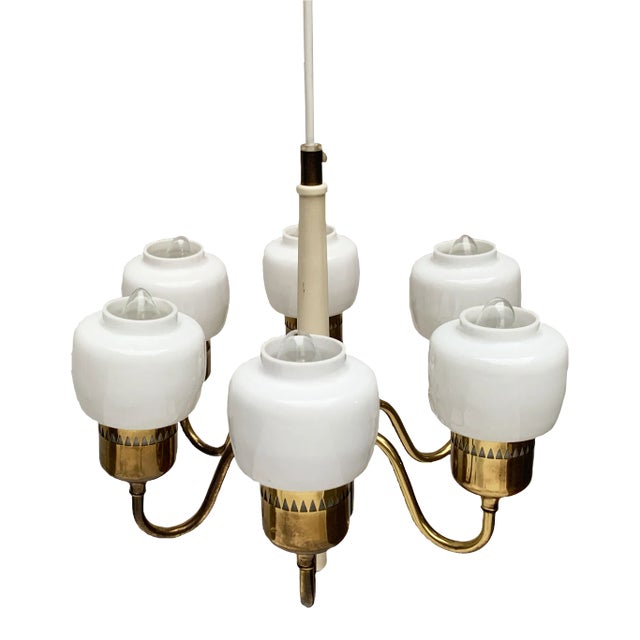 Mid-Century Swedish T526 Chandelier by Hans-Agne Jakobsson for Hans-Agne Jakobsson AB For Sale