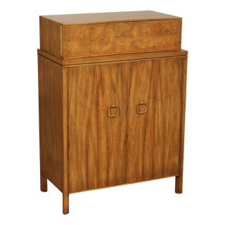 Widdicomb Mid-Century Modern Walnut & Burl Gentlemans Chest For Sale