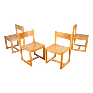 Danish Design Oak Dining Chairs - Set of 4 For Sale
