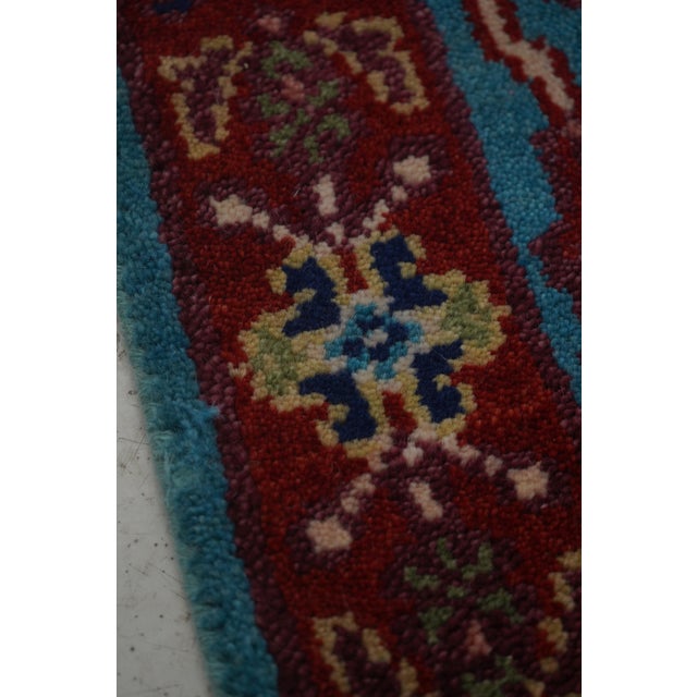 Hand Woven 100% Wool Approx. 2.5’ X 6’ Runner Rug For Sale - Image 4 of 10
