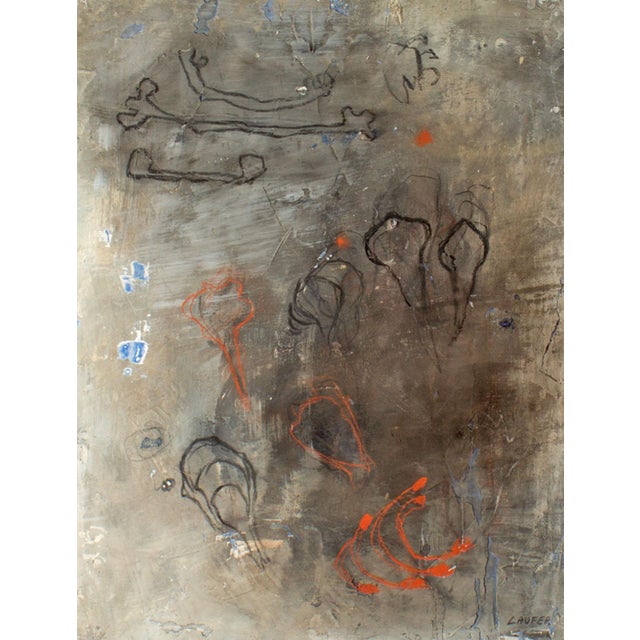 A 1990 mixed media painting by the American artist Susan Laufer (born 1950). Titled "Structure Series #15," the work...