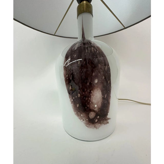 Symmetrical Glass Table Lamp by Michael Bang for Holmegaard, Denmark, 1970s For Sale - Image 6 of 12