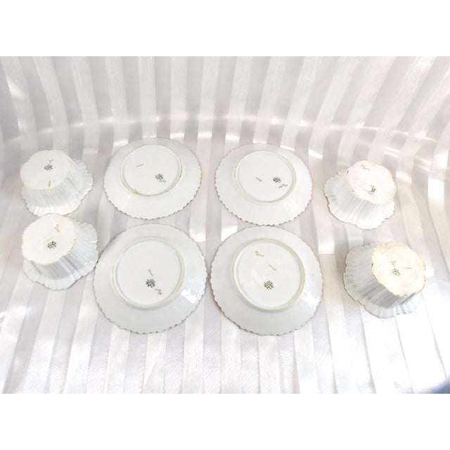 Ceramic 1930s Rosenthal Hand Painted Ramekin Dishes With Underplates - Set of 4 For Sale - Image 7 of 10