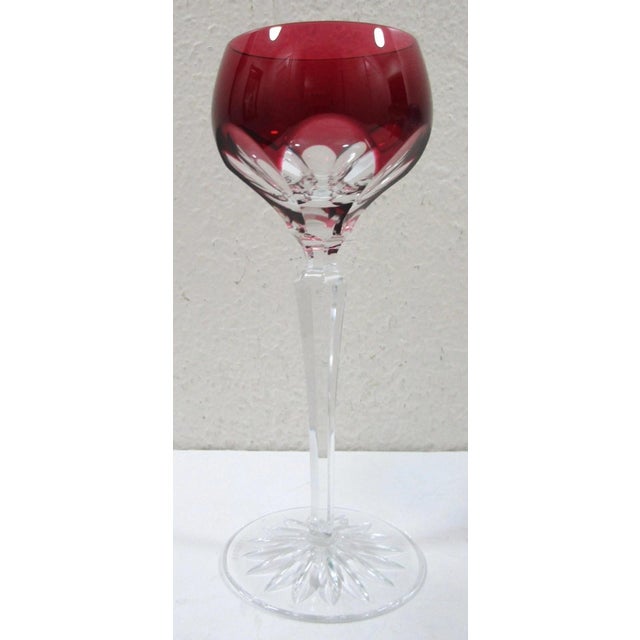 Glass 1990s Fabergé Lausanne Crystal Wine Glasses in Presentation Case - Set of Six For Sale - Image 7 of 18