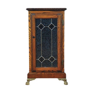 Slot Machine, Original Oak Stand Cabinet For Sale