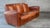 Vintage Art Deco Cognac Leather Sofa For Sale - Image 4 of 16