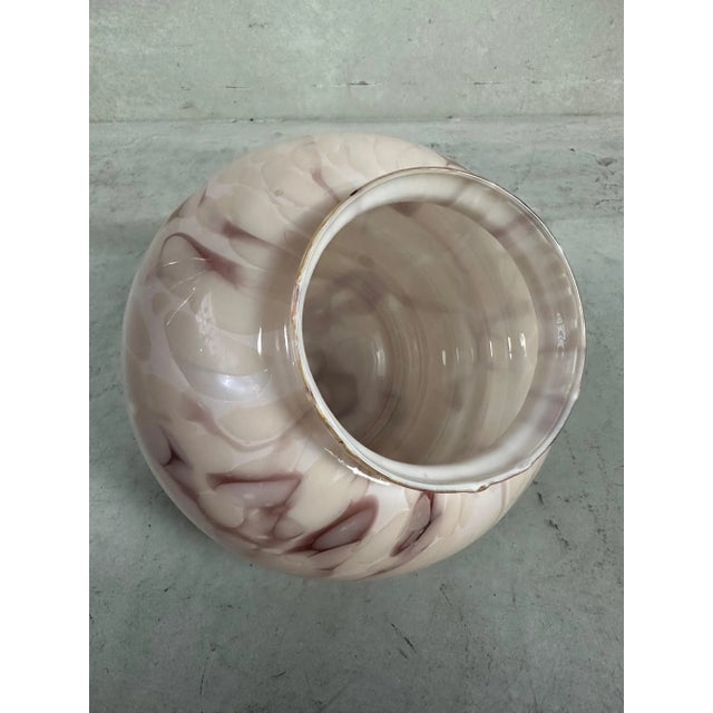 Art Deco Rose Marbled Opaline Glass Pendant Lamp For Sale - Image 6 of 9