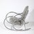 Mid-Century Tubular Chrome Rocking Chair With Holly Hunt Upholstery For Sale - Image 4 of 13