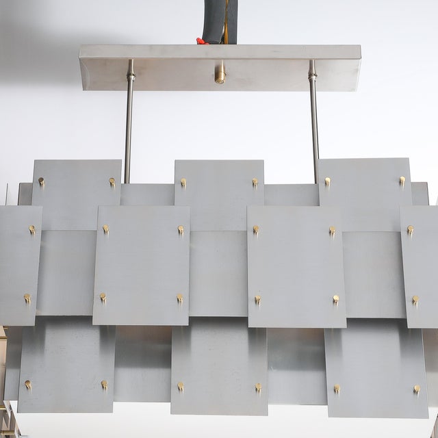 Mid-Century Modernist Robert Sonneman "Cityscape" Chandelier For Sale In New York - Image 6 of 13