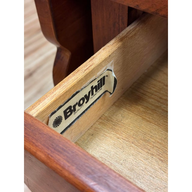 Vintage Broyhill Pine Drop Leaf Side Table For Sale - Image 13 of 16