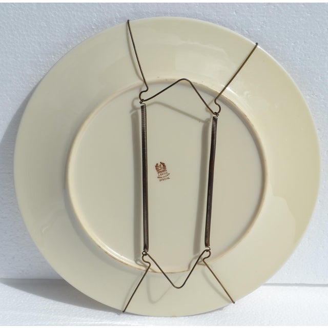 1950 Lenox Special Galatea 1854 Decorative Display Porcelain Plate 24k Gold Wall Hanger For Sale - Image 11 of 12