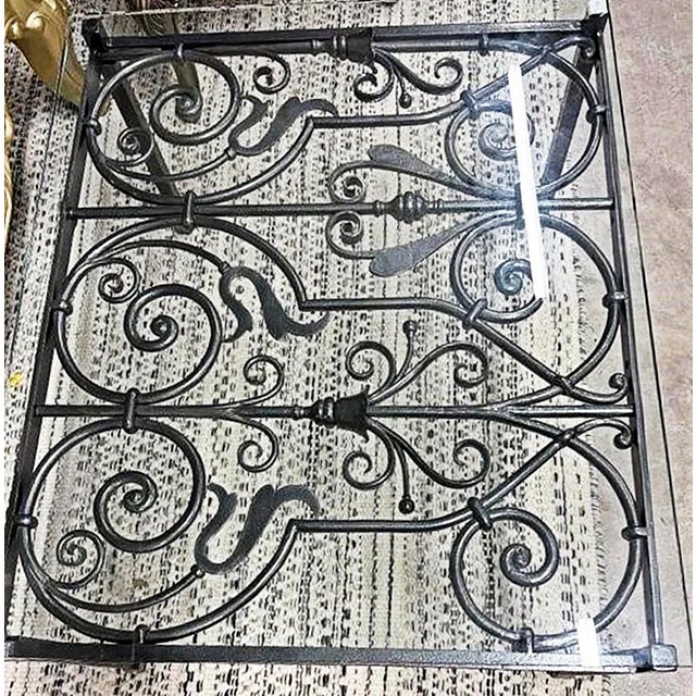 1990s 1990s Solid Stock Wrought Iron Coffee Table For Sale - Image 5 of 14