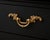 Mid 20th Century Pair of Vintage Black Painted French Provincial 3-Drawer Nightstands With Gilded Brass Hardware For Sale - Image 5 of 8