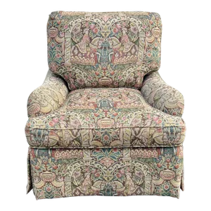 George Smith Style Standard Arm Tapestry Chair