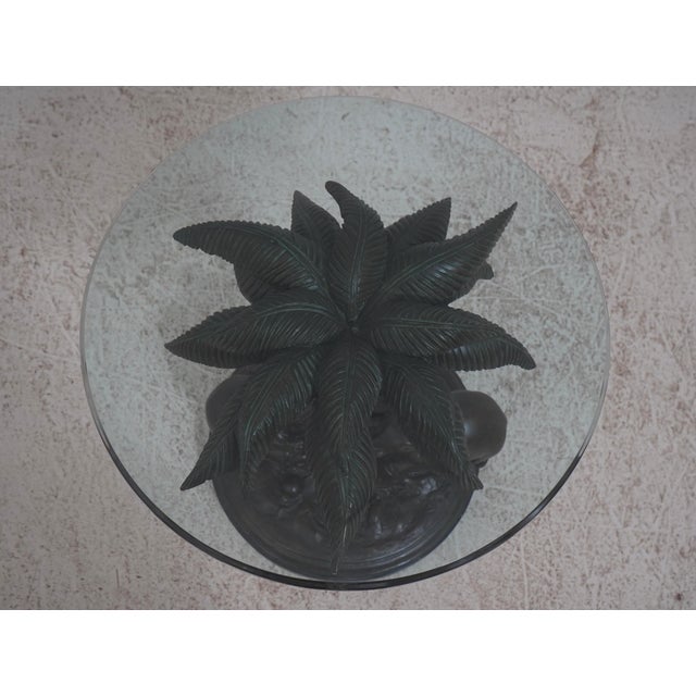 Glass Top Elephant Base Lamp or Occasional Table For Sale - Image 4 of 15