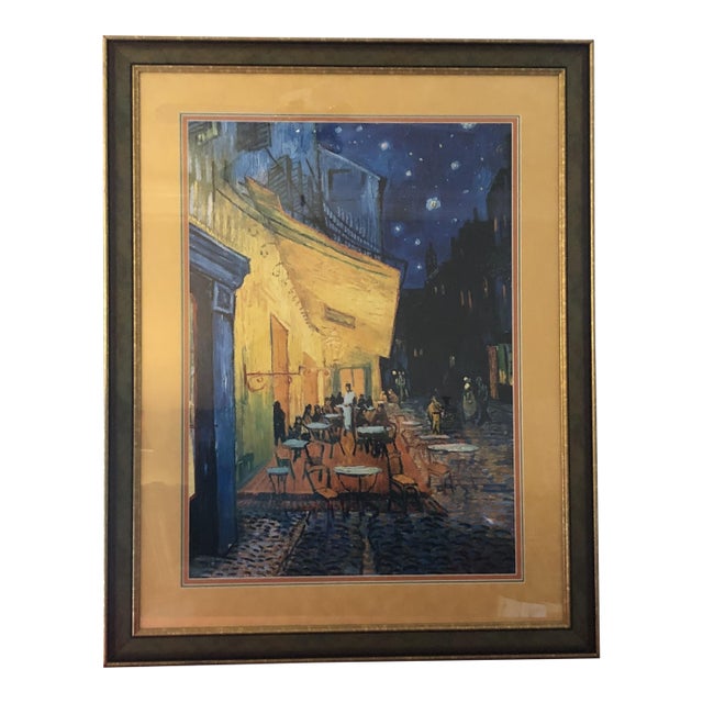 Oversized Van Gogh "Café Terrace at Night" Custom Framed Art For Sale