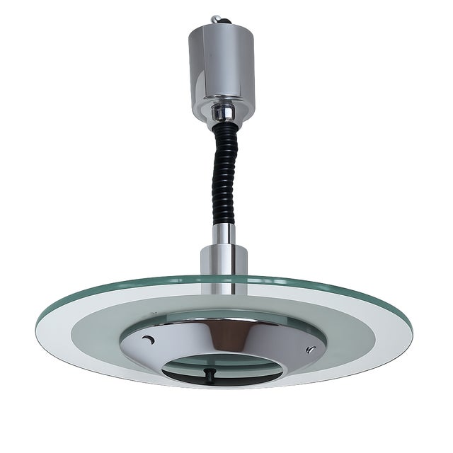 Helestra Pendant Lamp in Chrome and Glass, Germany, 1970s For Sale - Image 12 of 12