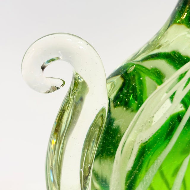 Glass Large Vintage Art Glass Cat For Sale - Image 7 of 12