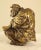 Atlie Bronze Figure of an Older Man Crouching, Reading, Striking Match For Sale - Image 9 of 13