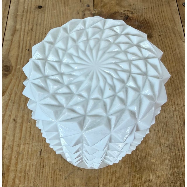 1970s Vintage White Porcelain Ceiling Light, 1970s For Sale - Image 5 of 13