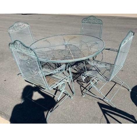 Vintage Russell Woodard Iron Rocking Chair Patio Set Chairish