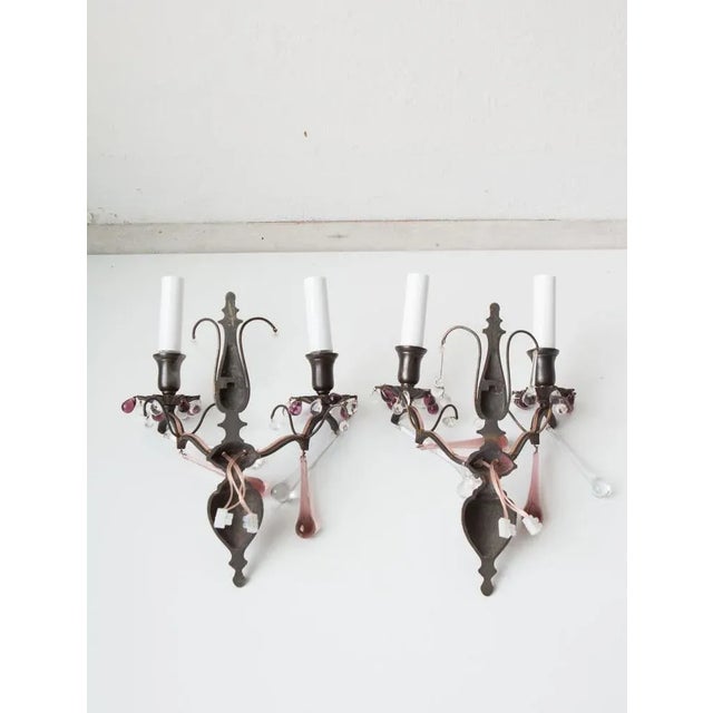 Antique French Wall Lights, Set of 2 For Sale - Image 4 of 8