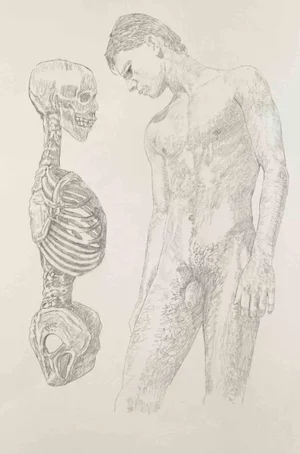 Anthony Roaland, Confrontation, Pencil Drawing, 1989