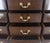 Chocolate Drexel Mahogany Banded Top Brass Pulls 12 Drawers 75" Long Dresser Credenza MINT For Sale - Image 8 of 15