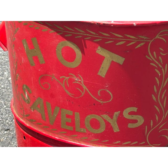HOT SAVELOYS! Original artisan paint on metal carnival / street sausage food dispenser. Likely English / British market,...