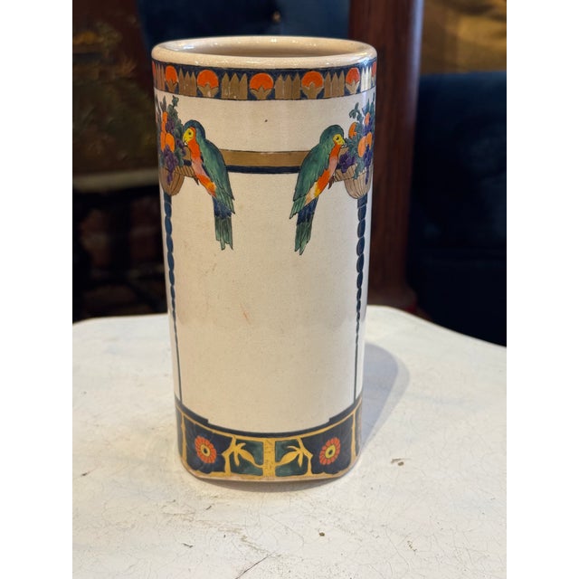 Antique Art Nouveau Pottery Vase- 1916, Signed For Sale In Pittsburgh - Image 6 of 11