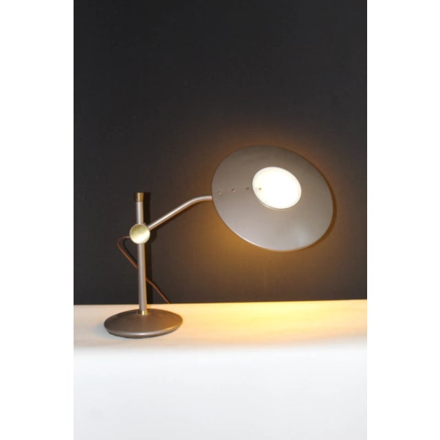 Metal 1960's Dazor Bronze Table Lamp For Sale - Image 7 of 10