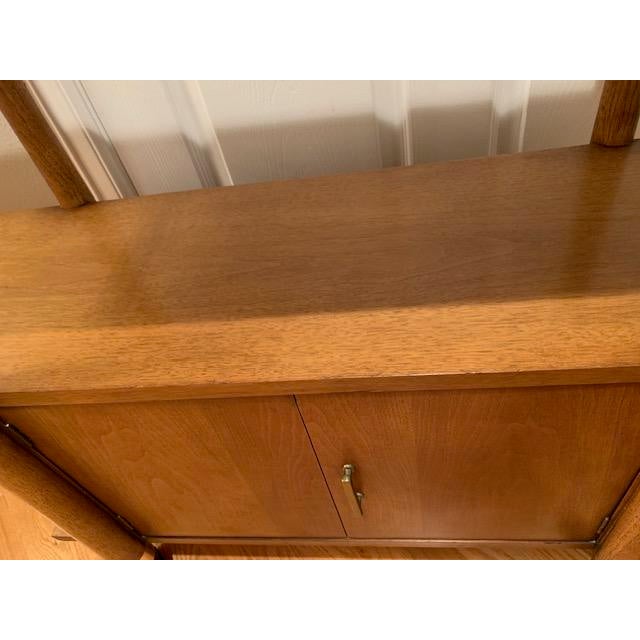 Wood Drexel Biscayne Mid Century Bar Cart Storage Cabinet on Wheels For Sale - Image 7 of 18