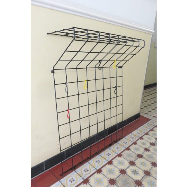 Mid-Century Modern Black String Coat Rack by Karl Fichtel for Drahtwerke Erlau, 1950s For Sale - Image 3 of 18