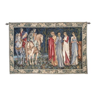 Departure of the Knights Loom Woven Tapestry - 183 X 277 Cm (6'0" X 9'1" ) - Requires Rod Size 6 For Sale